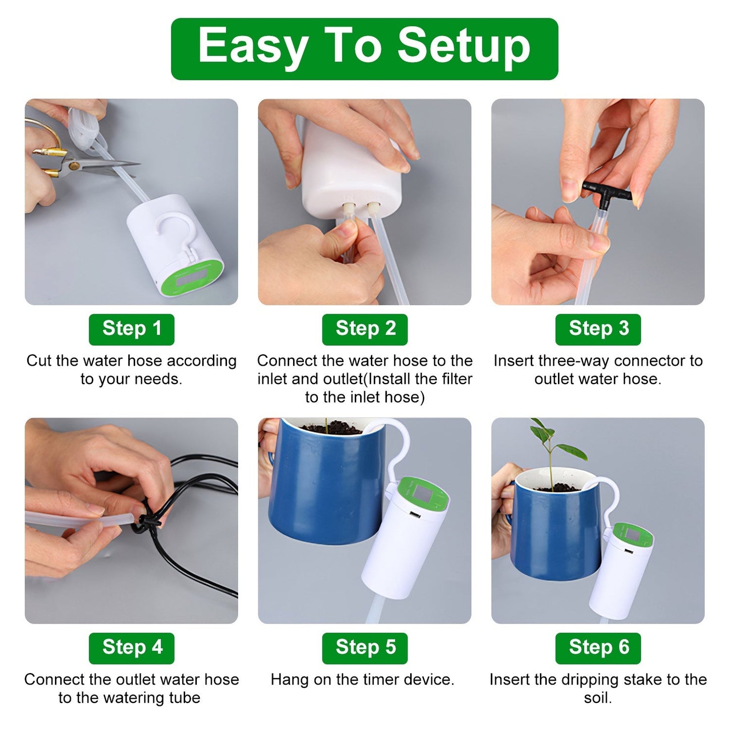Système d'Arrosage Automatique avec Minuteur pour 12 Plantes - Allomarc.com