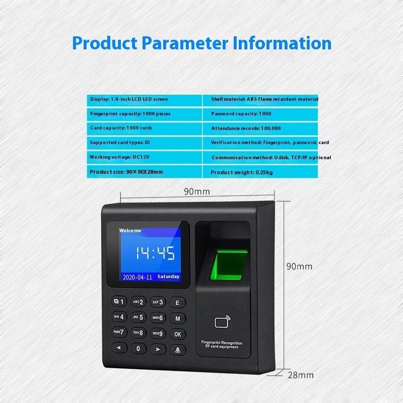 Système de Contrôle d'Accès et de Présence par Empreinte Digitale avec Clé USB - Allomarc.com