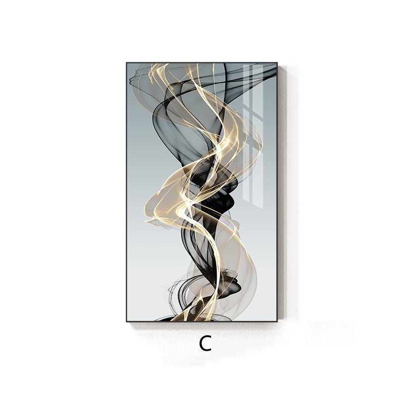 Tableau Canvas Abstrait Postmoderne Noir Jaune - Allomarc.com