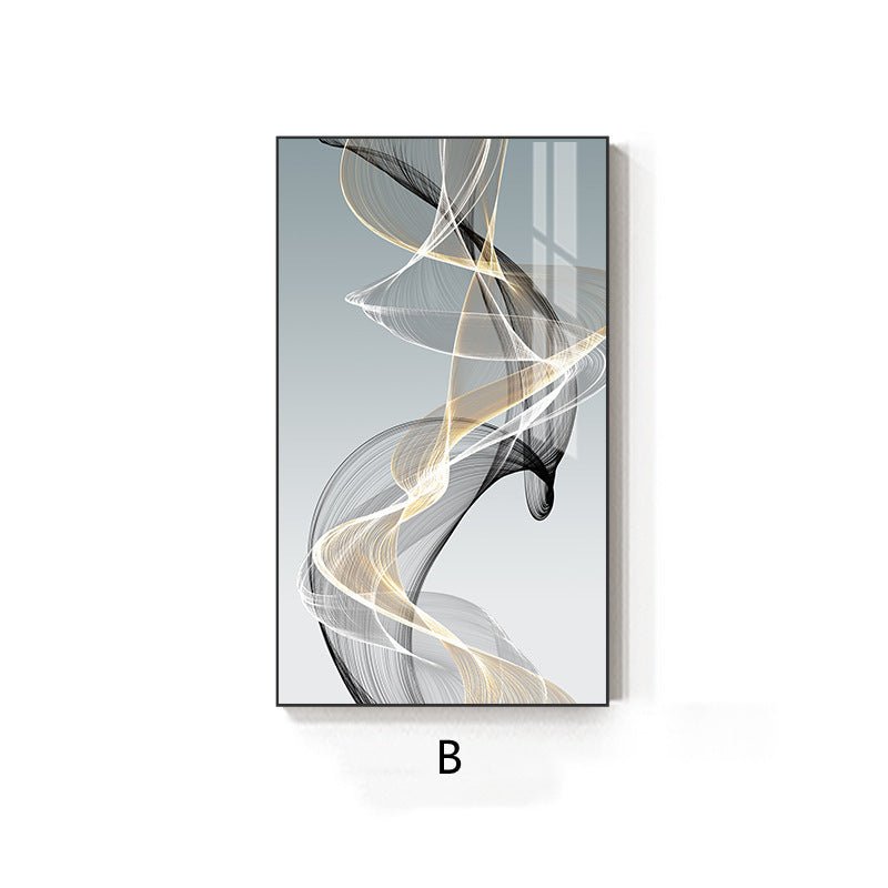 Tableau Canvas Abstrait Postmoderne Noir Jaune - Allomarc.com