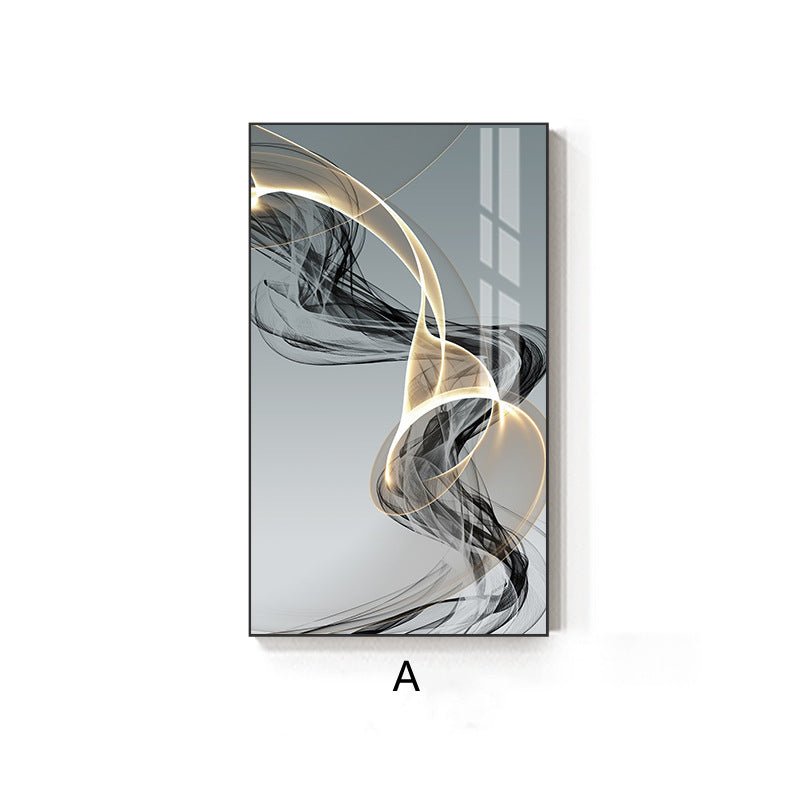 Tableau Canvas Abstrait Postmoderne Noir Jaune - Allomarc.com