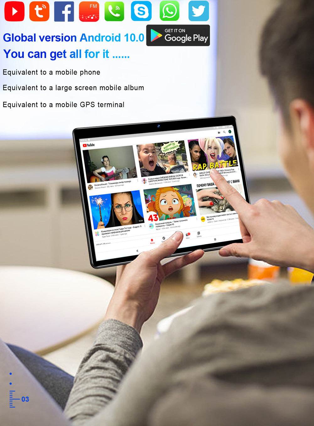 Tablette de Jeu Intelligente HD avec Appels Vocaux - Allomarc.com