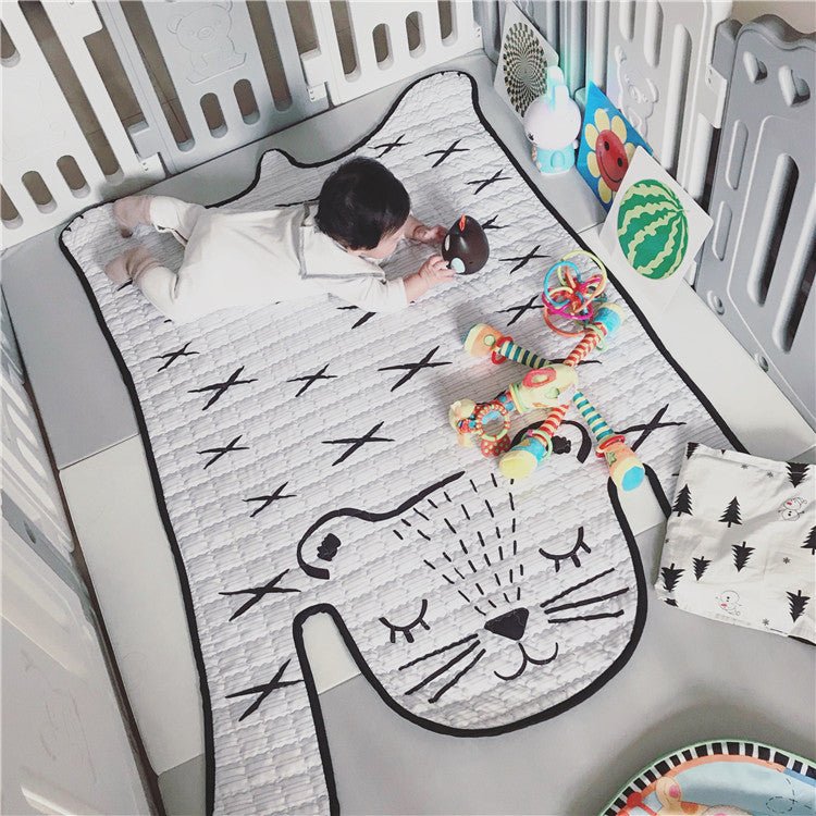 Tapis de Jeu pour Bébé Tigre Blanc - Tapis Doux pour Enfants - Allomarc.com