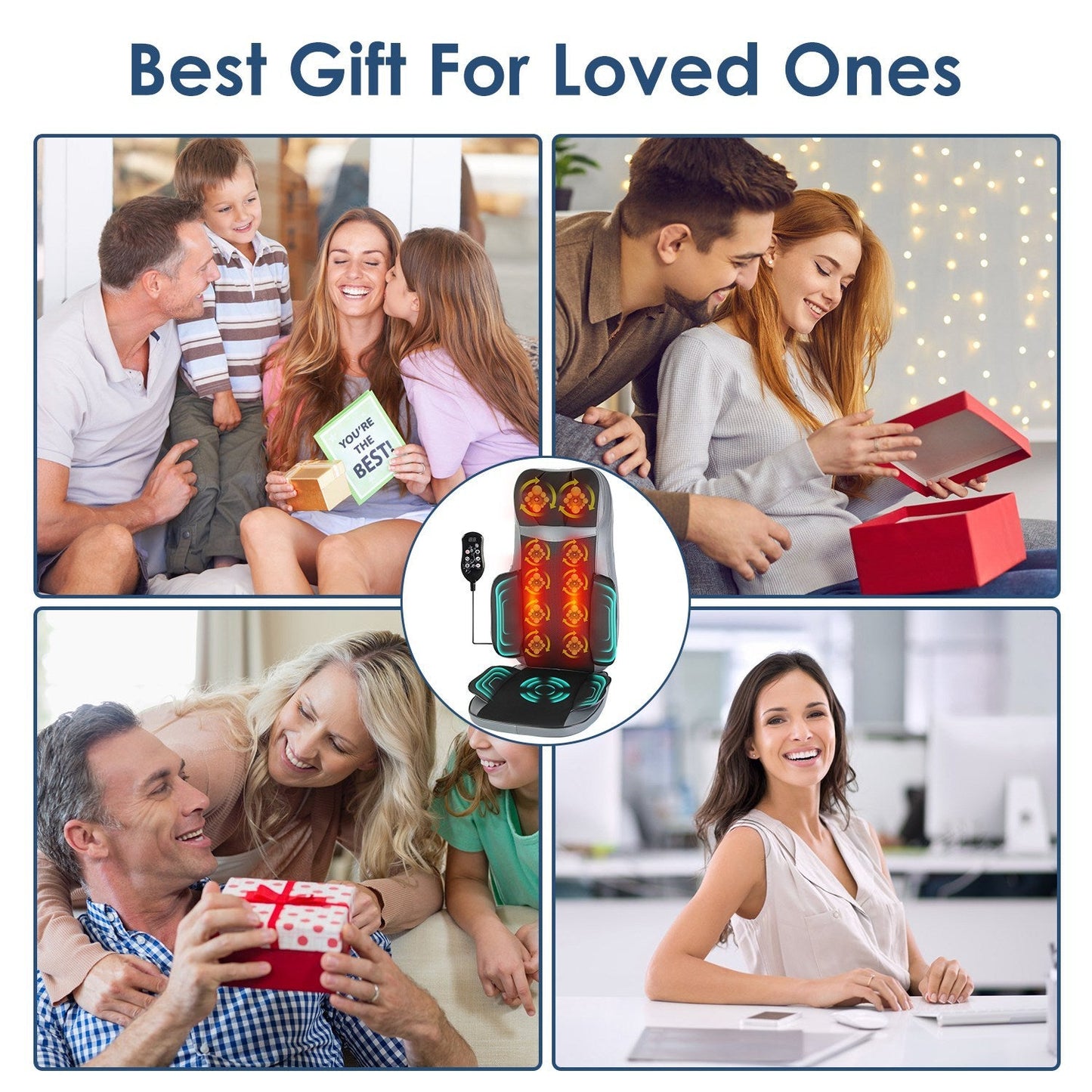 Tapis de Massage Shiatsu 1Pc avec Chaleur - Idéal pour Maison et Voiture - Allomarc.com