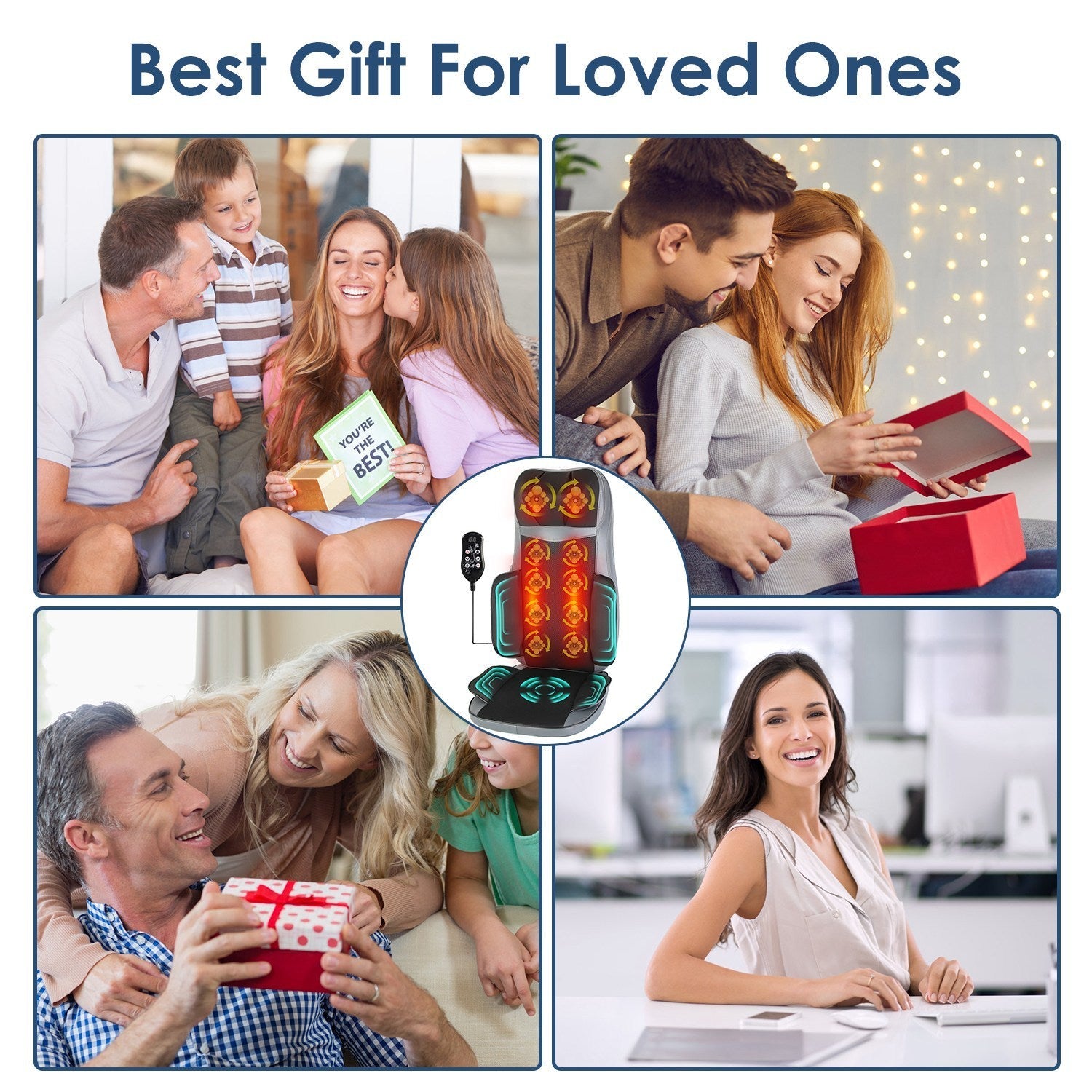 Tapis de Massage Shiatsu 1Pc avec Chaleur - Idéal pour Maison et Voiture - Allomarc.com