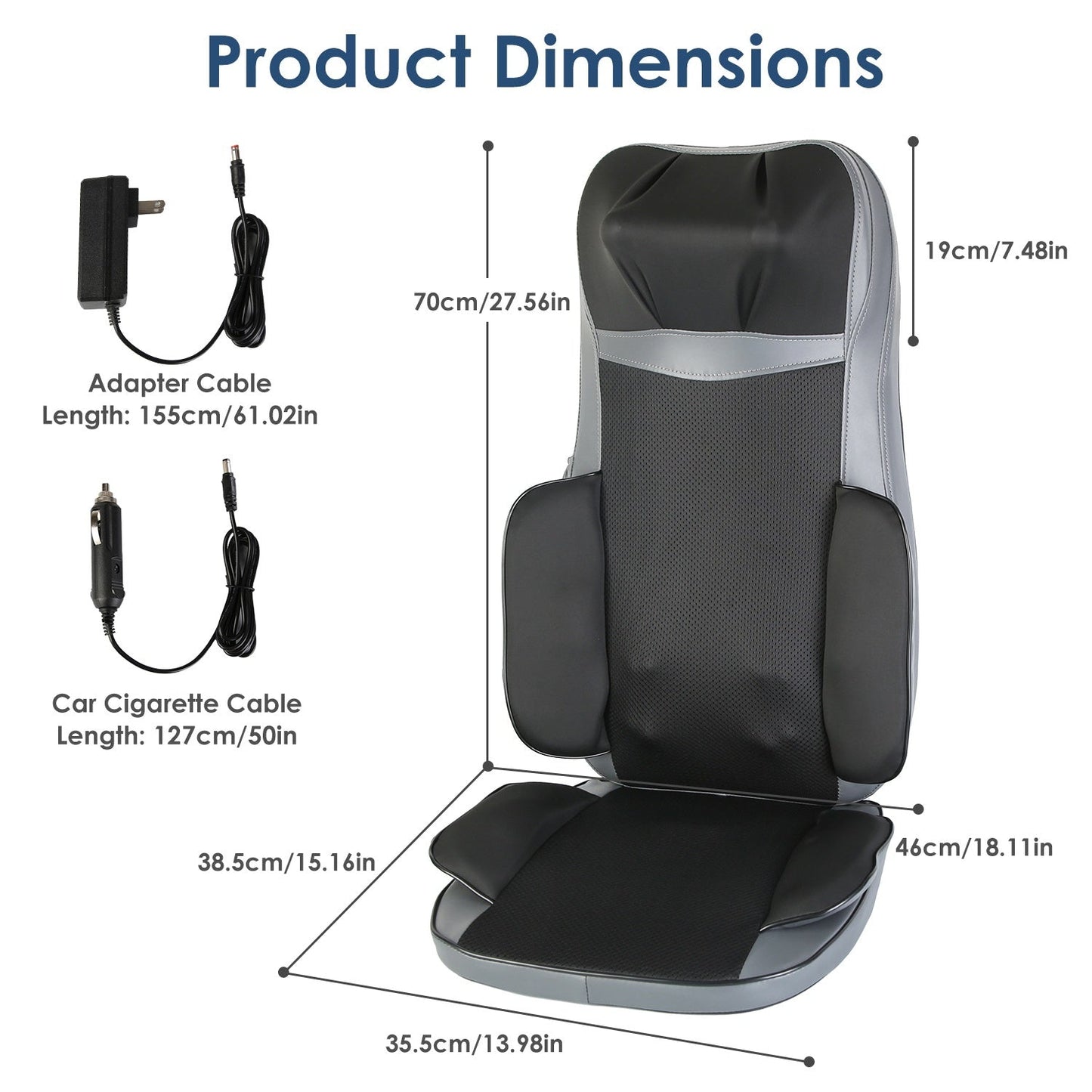 Tapis de Massage Shiatsu 1Pc avec Chaleur - Idéal pour Maison et Voiture - Allomarc.com