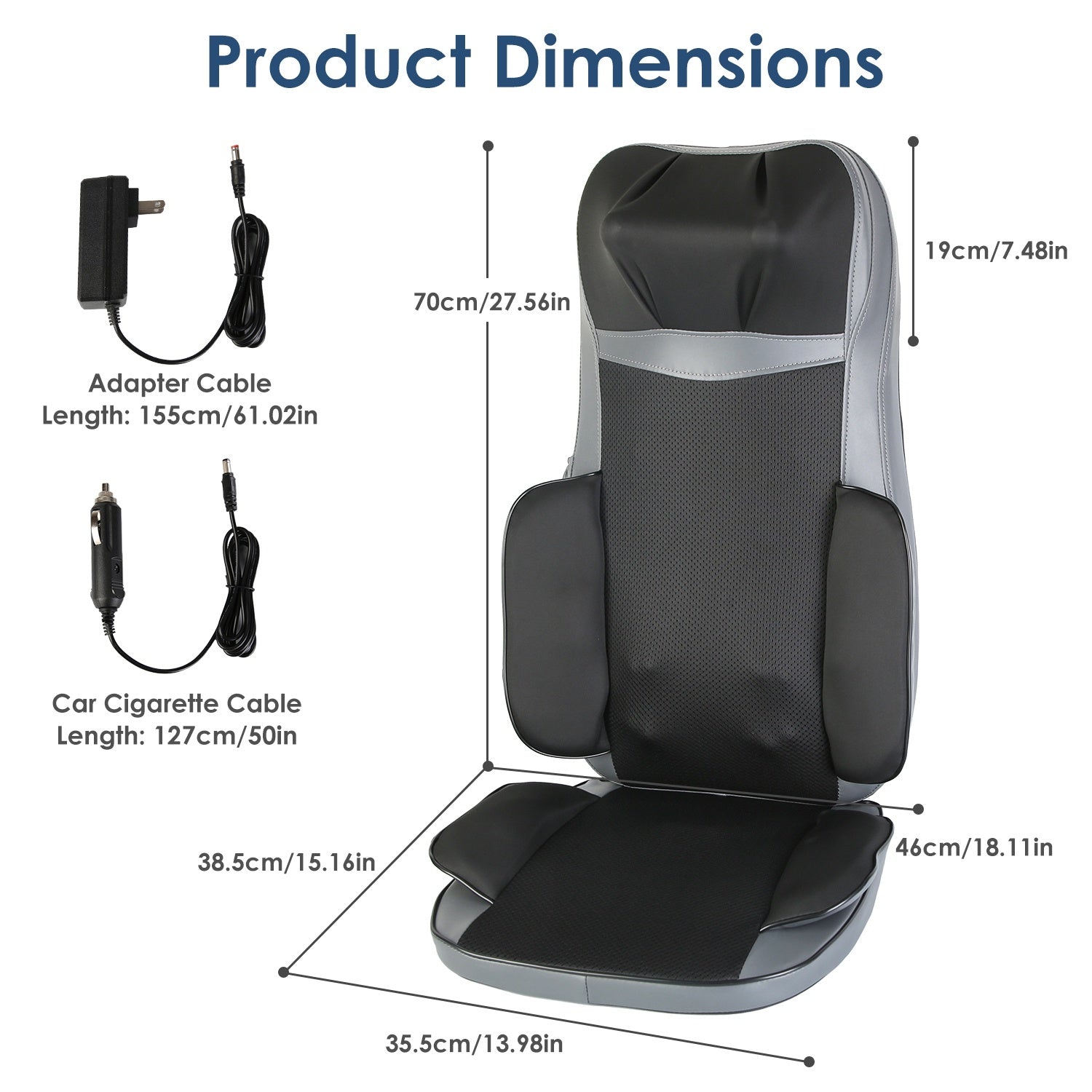 Tapis de Massage Shiatsu 1Pc avec Chaleur - Idéal pour Maison et Voiture - Allomarc.com