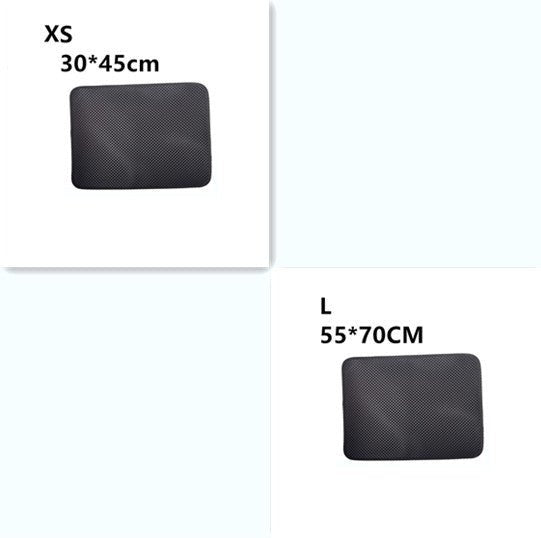 Tapis Litière Double Couche pour Chats - Mat Trappant litière et lit pour animaux de compagnie - Allomarc.com