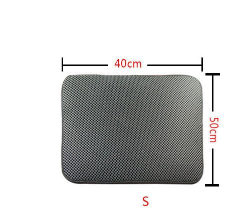 Tapis Litière Double Couche pour Chats - Mat Trappant litière et lit pour animaux de compagnie - Allomarc.com