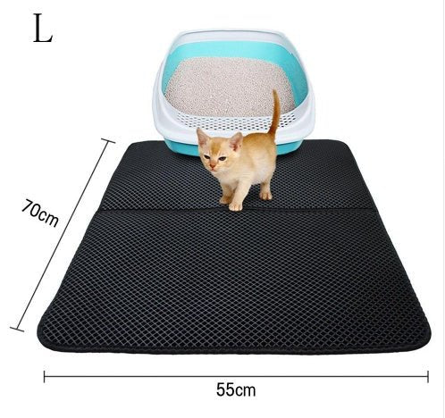 Tapis Litière Double Couche pour Chats - Mat Trappant litière et lit pour animaux de compagnie - Allomarc.com