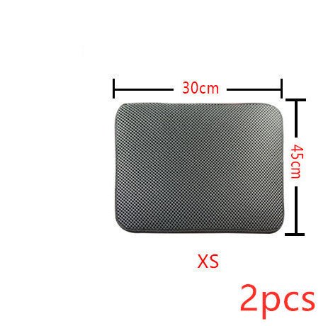 Tapis Litière Double Couche pour Chats - Mat Trappant litière et lit pour animaux de compagnie - Allomarc.com