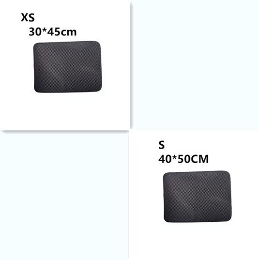 Tapis Litière Double Couche pour Chats - Mat Trappant litière et lit pour animaux de compagnie - Allomarc.com