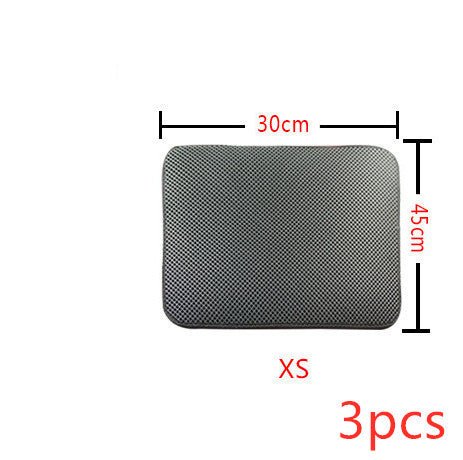 Tapis Litière Double Couche pour Chats - Mat Trappant litière et lit pour animaux de compagnie - Allomarc.com