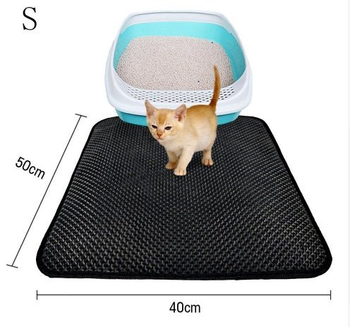 Tapis Litière Double Couche pour Chats - Mat Trappant litière et lit pour animaux de compagnie - Allomarc.com