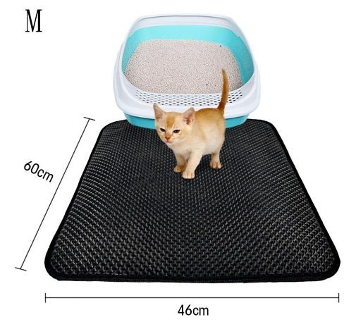 Tapis Litière Double Couche pour Chats - Mat Trappant litière et lit pour animaux de compagnie - Allomarc.com