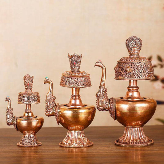 Théière en Bronze Rouge du Népal - Allomarc.com