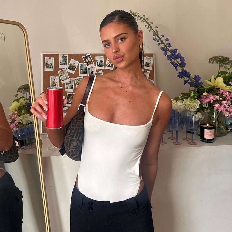 Top sans manches à bretelles spaghetti pour femmes - Allomarc.com