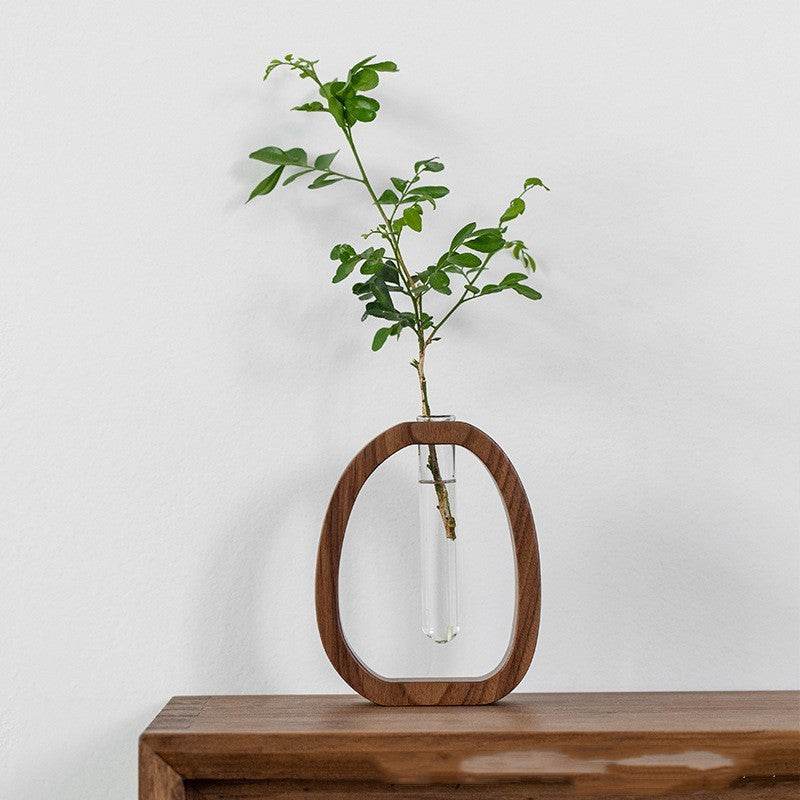 Vase créatif en bois de noyer - Allomarc.com