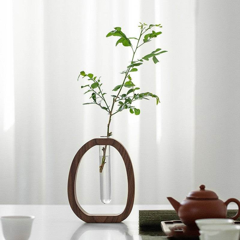 Vase créatif en bois de noyer - Allomarc.com