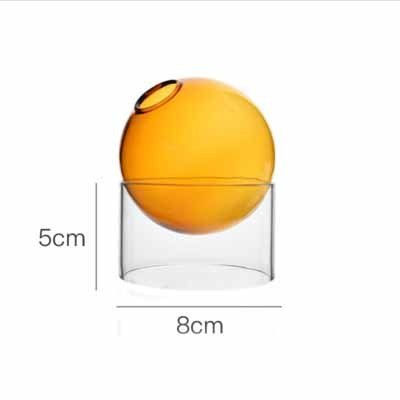 Vase Décoratif Sphérique en Verre Coloré Créatif - Allomarc.com