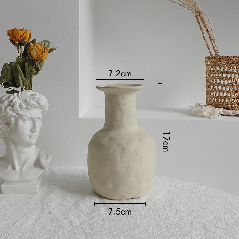 Vase en céramique simple pour décoration intérieure - Arrangement de fleurs sèches - Allomarc.com