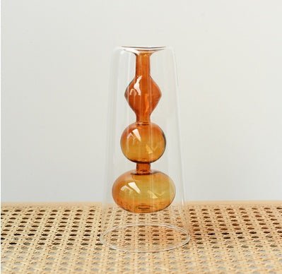 Vase en Verre Coloré Style Rétro pour Plantes Hydroponiques - Allomarc.com