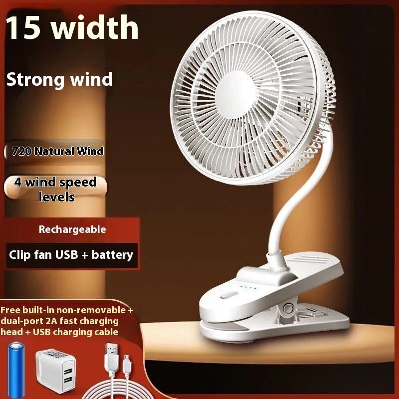 Ventilateur de Bureau et de Dortoir USB Silent Wind Mini Clip - Allomarc.com