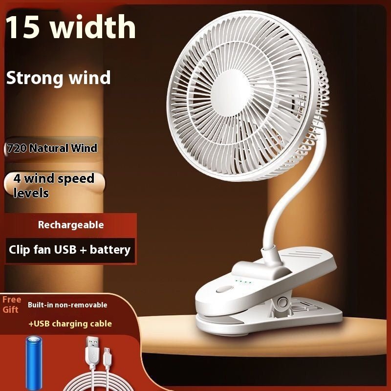 Ventilateur de Bureau et de Dortoir USB Silent Wind Mini Clip - Allomarc.com
