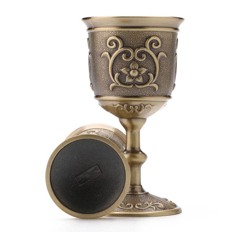 Verre à vin en bronze vintage embossé - Allomarc.com