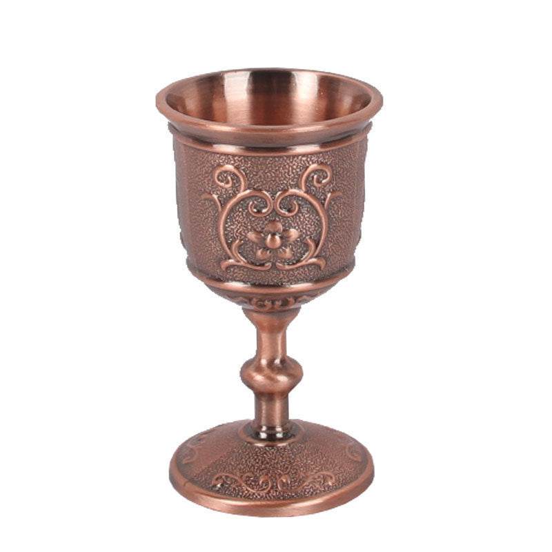 Verre à vin en bronze vintage embossé - Allomarc.com