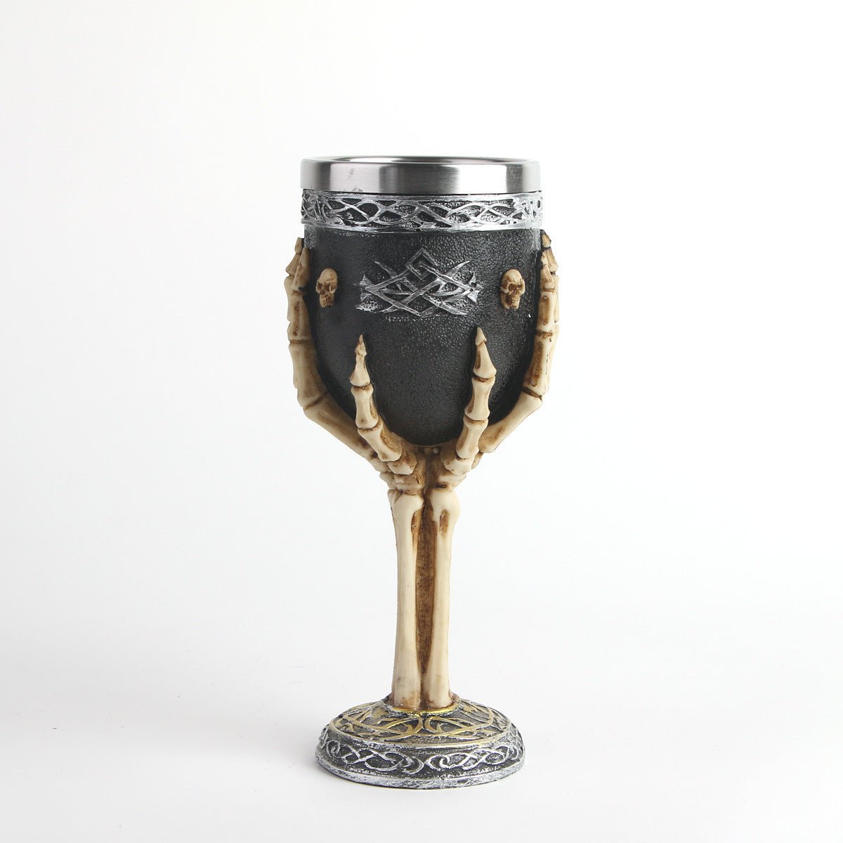 Verre à vin en résine avec décor crâne - Allomarc.com