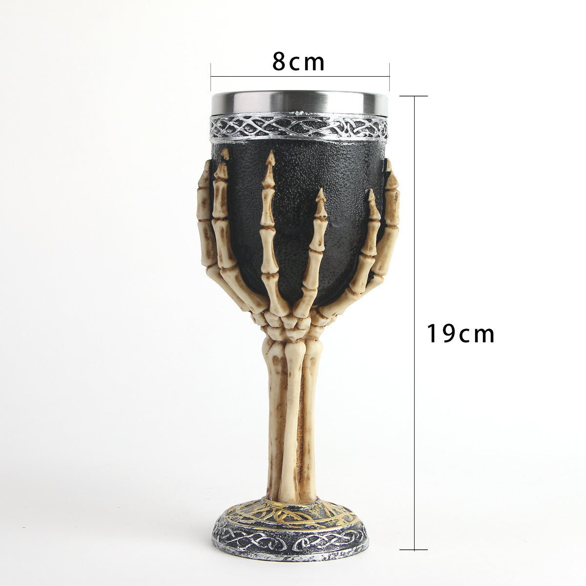 Verre à vin en résine avec décor crâne - Allomarc.com