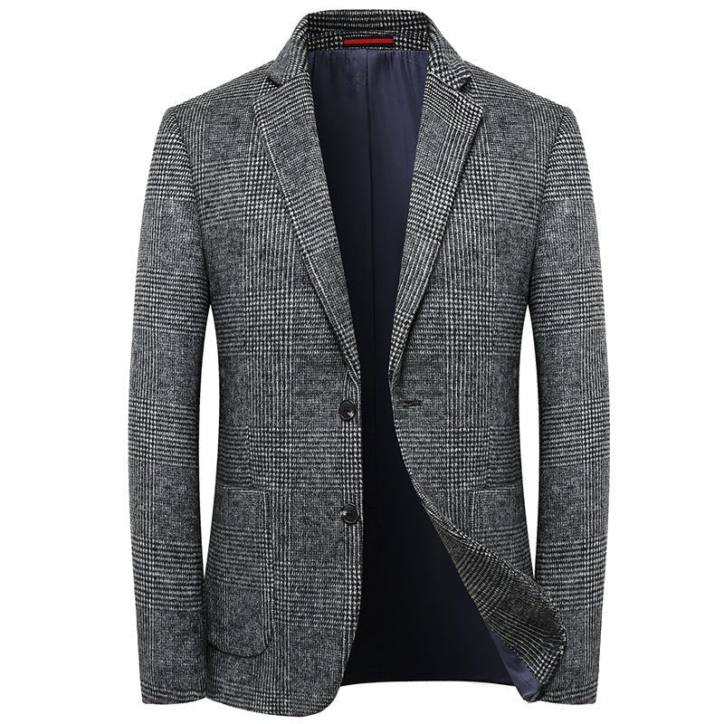 Veste de Costume Décontractée En Laine Rayée Pour Hommes - Allomarc.com