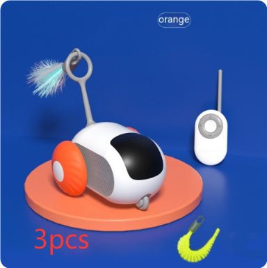 Voiture interactive pour chat à télécommande - Jouet autonome USB - Allomarc.com