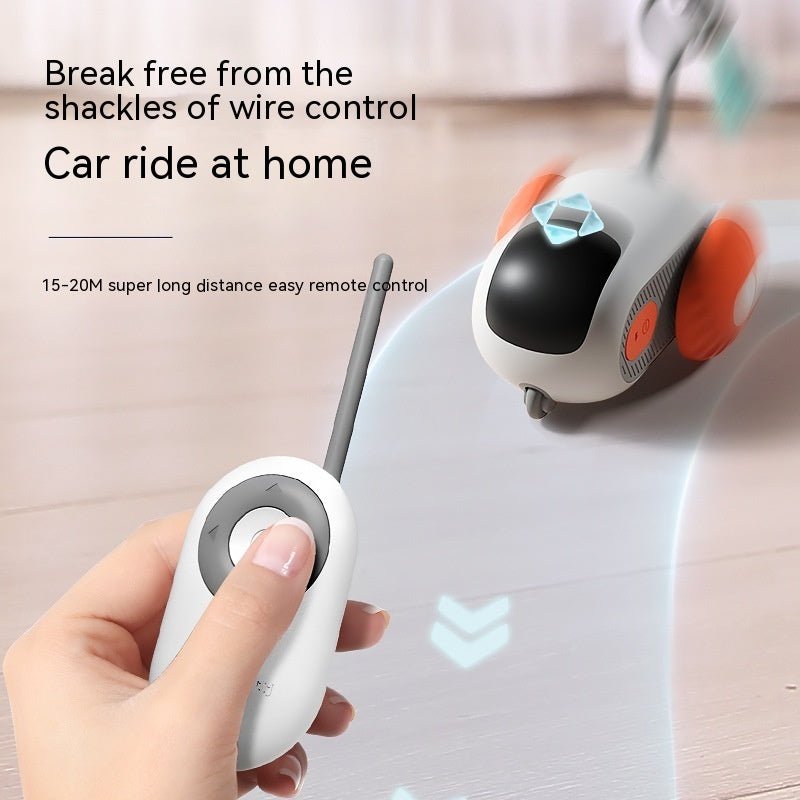 Voiture interactive pour chat à télécommande - Jouet autonome USB - Allomarc.com
